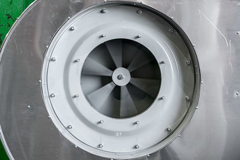 Ventilateur centrifuge vu de face