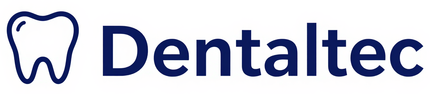 Logotipo de Dentaltec, laboratorio y estudio de prótesis dental en Tomelloso