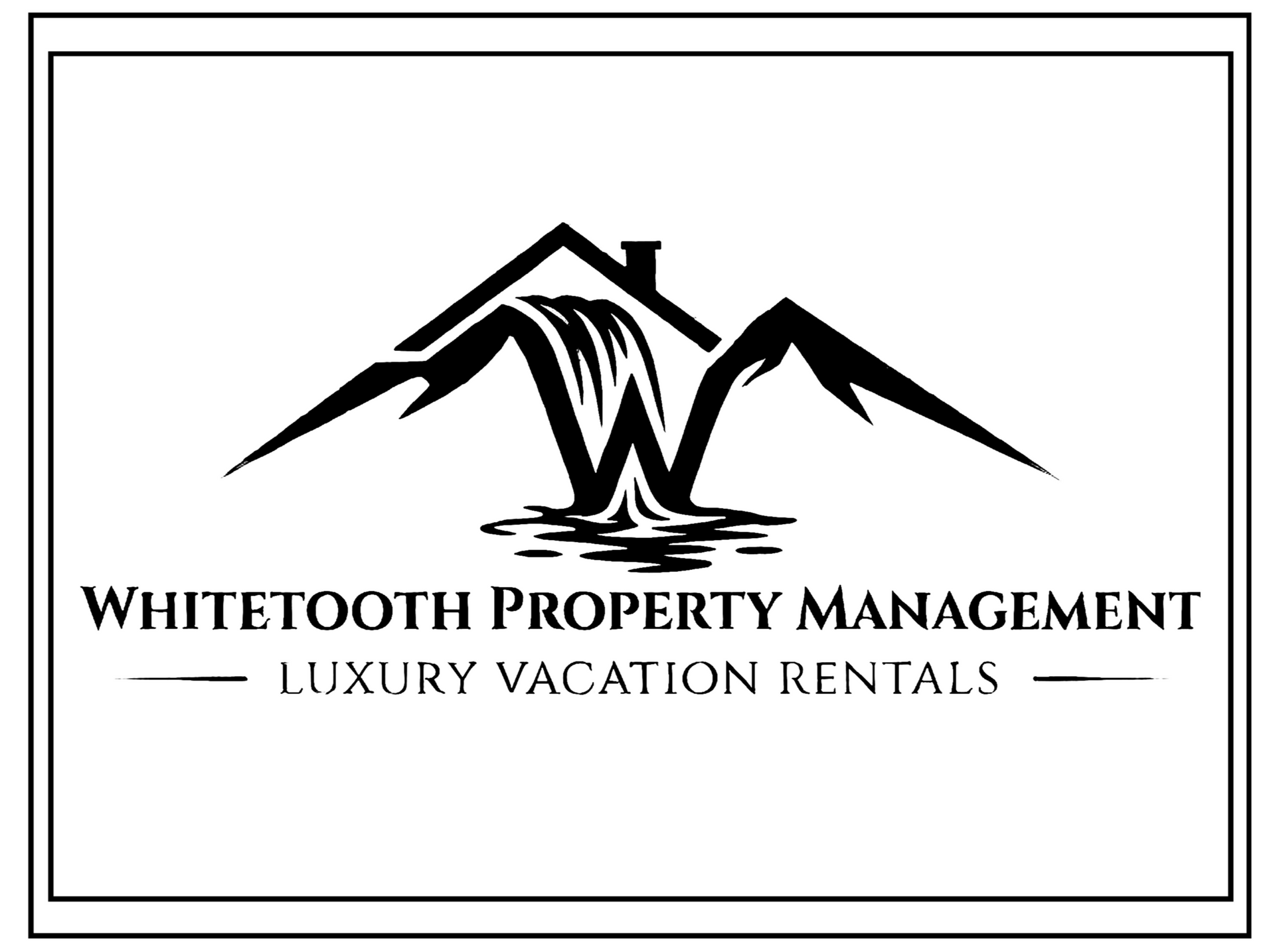 Whitetooth Property Management logo with mountain graphic and “Luxury Vacation Rentals” text