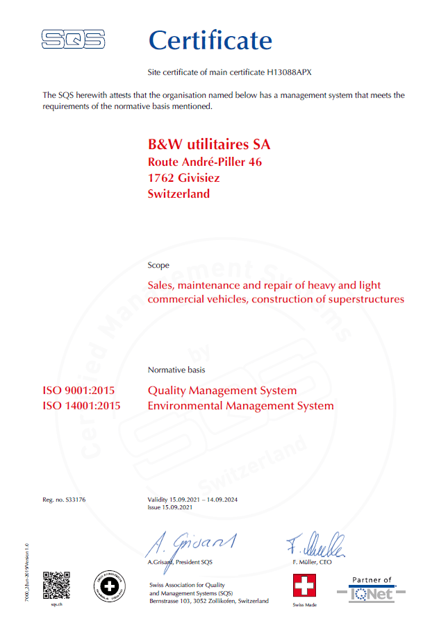B&W Utilitaires SA Givisiez - Agent Renault Trucks et concessionnaire Volvo Trucks
