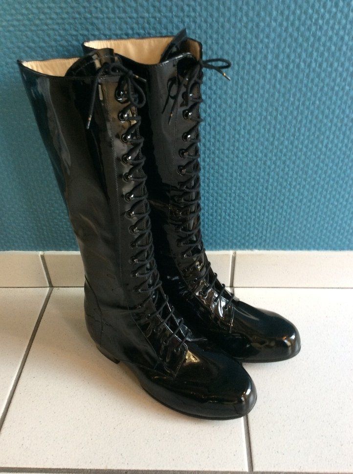 Botte femme cuir noir