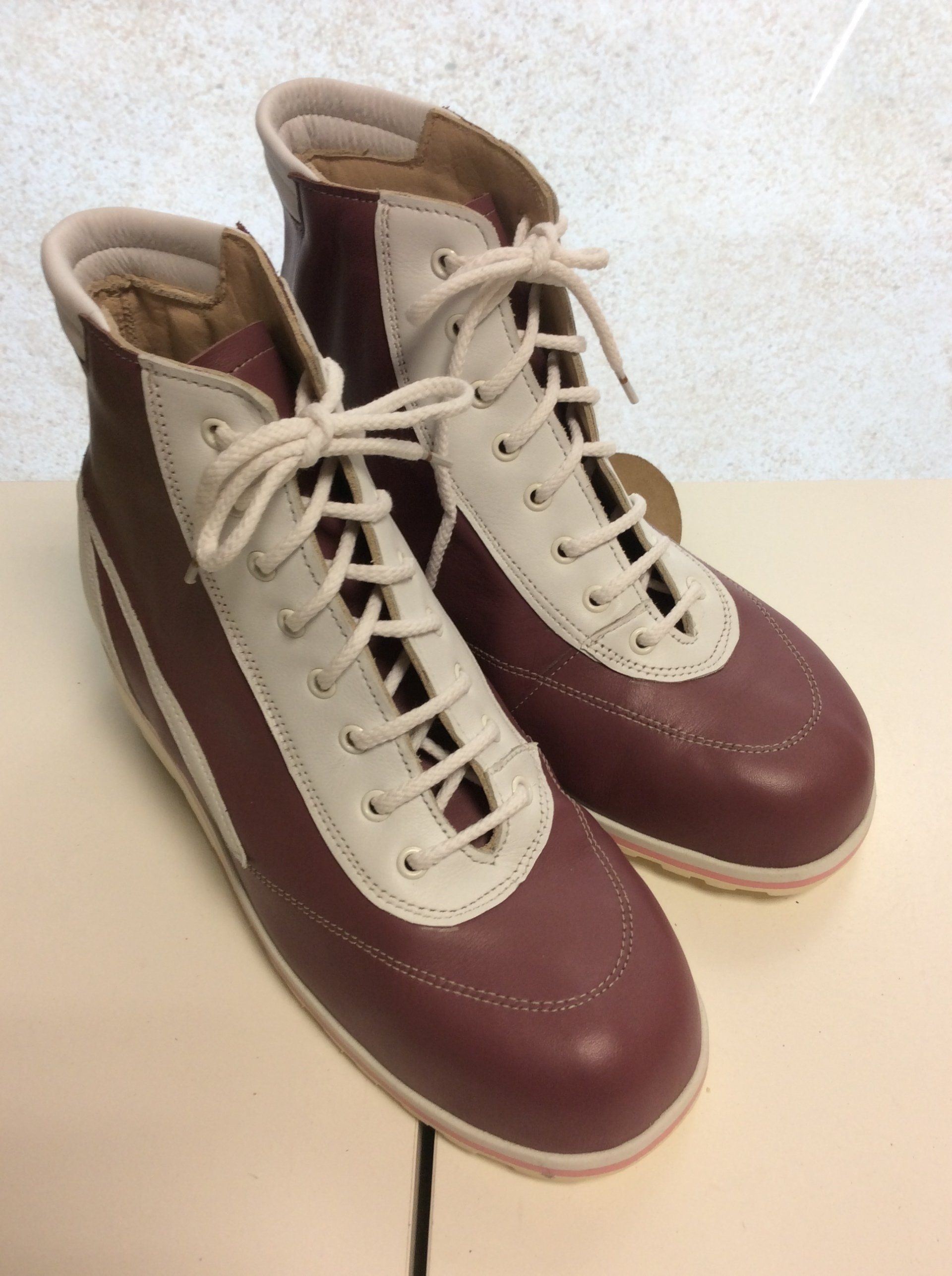 Bottines femme - beige-violet
