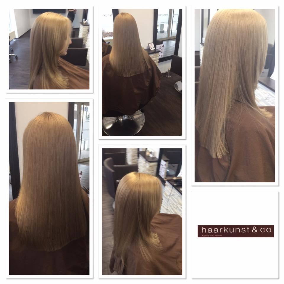 Kundin mit langen Haaren von hinten