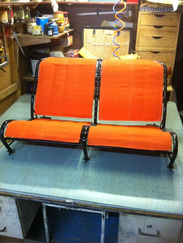 Canapé pliable orange