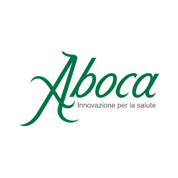Un logotipo para una empresa llamada aboca Innovatione per la salute