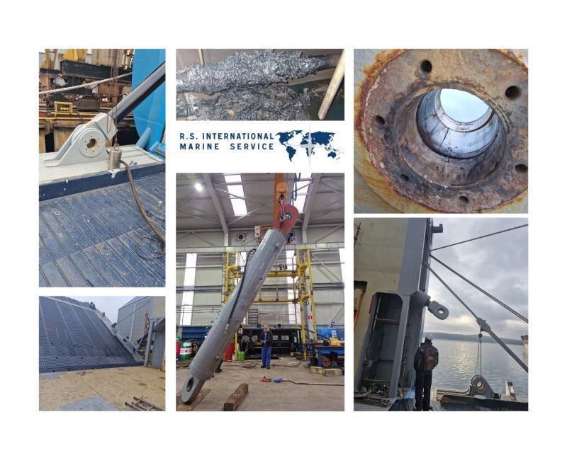 Eine Collage aus Bildern mit den Worten RS International Marine Service