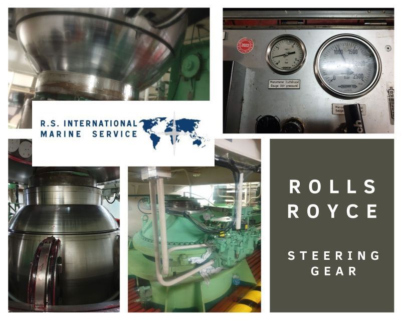 Eine Collage aus Bildern des Rolls-Royce-Lenkgetriebes