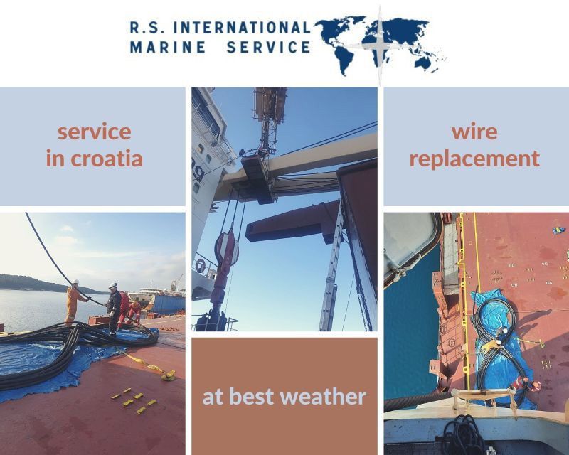 Rs international marine service service in kroatien kabelaustausch bei bestem wetter