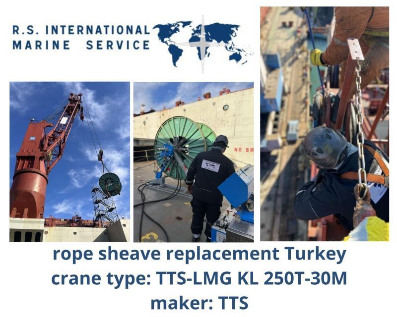 Seilscheibenersatz Türkei-Kran Typ TTS-LMG KL 250t-30m Hersteller TTS