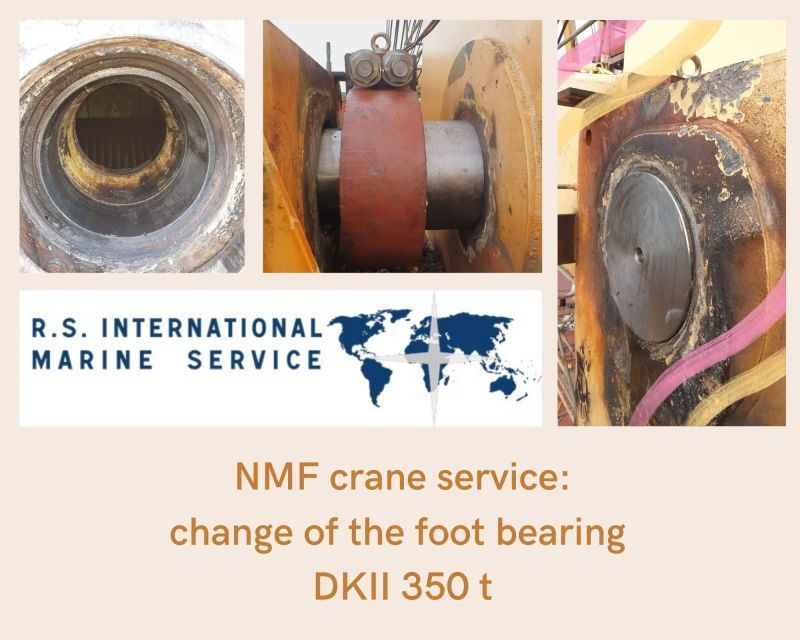 Nmf kranservice wechsel des fußlagers dkii 350 t