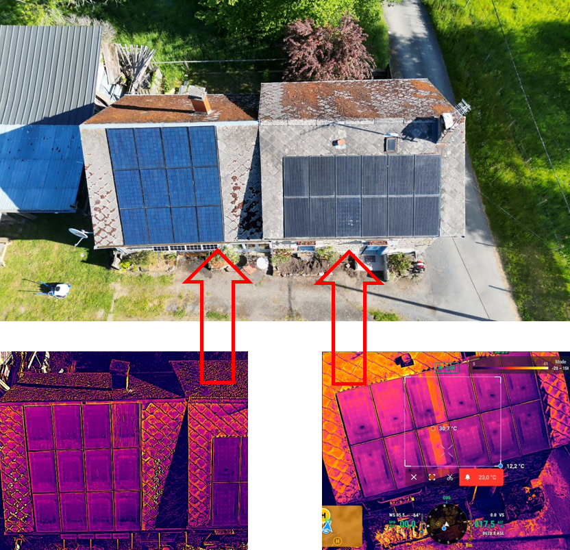 Panneaux solaires et drone