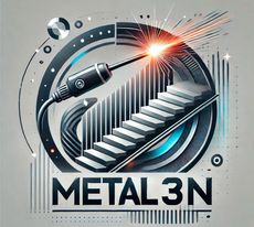 Un logotipo en blanco y negro para Andrei Jusca con escaleras sobre fondo negro.