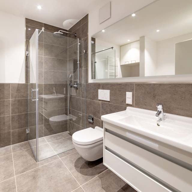 Salle de bains carrelage contemporain