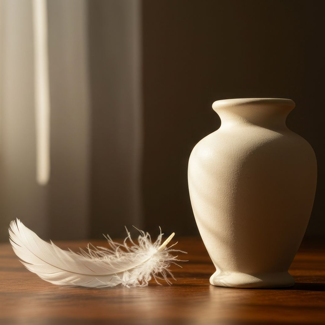 Homme qui tient une urne