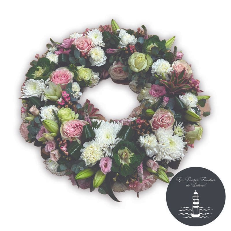 Couronne blanche et rose