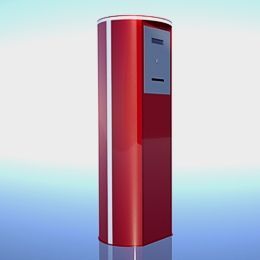 Abbildung eines roten Kassenautomats