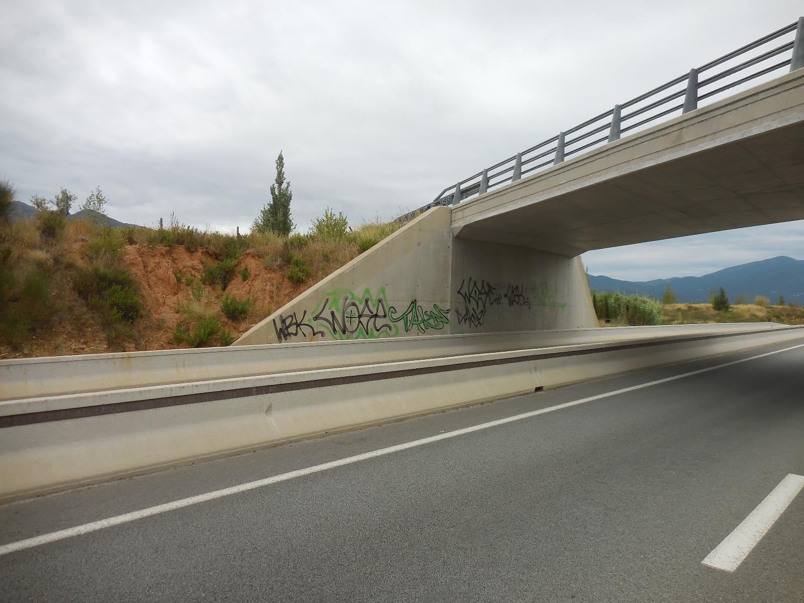 Pont sur voie de circulation avant