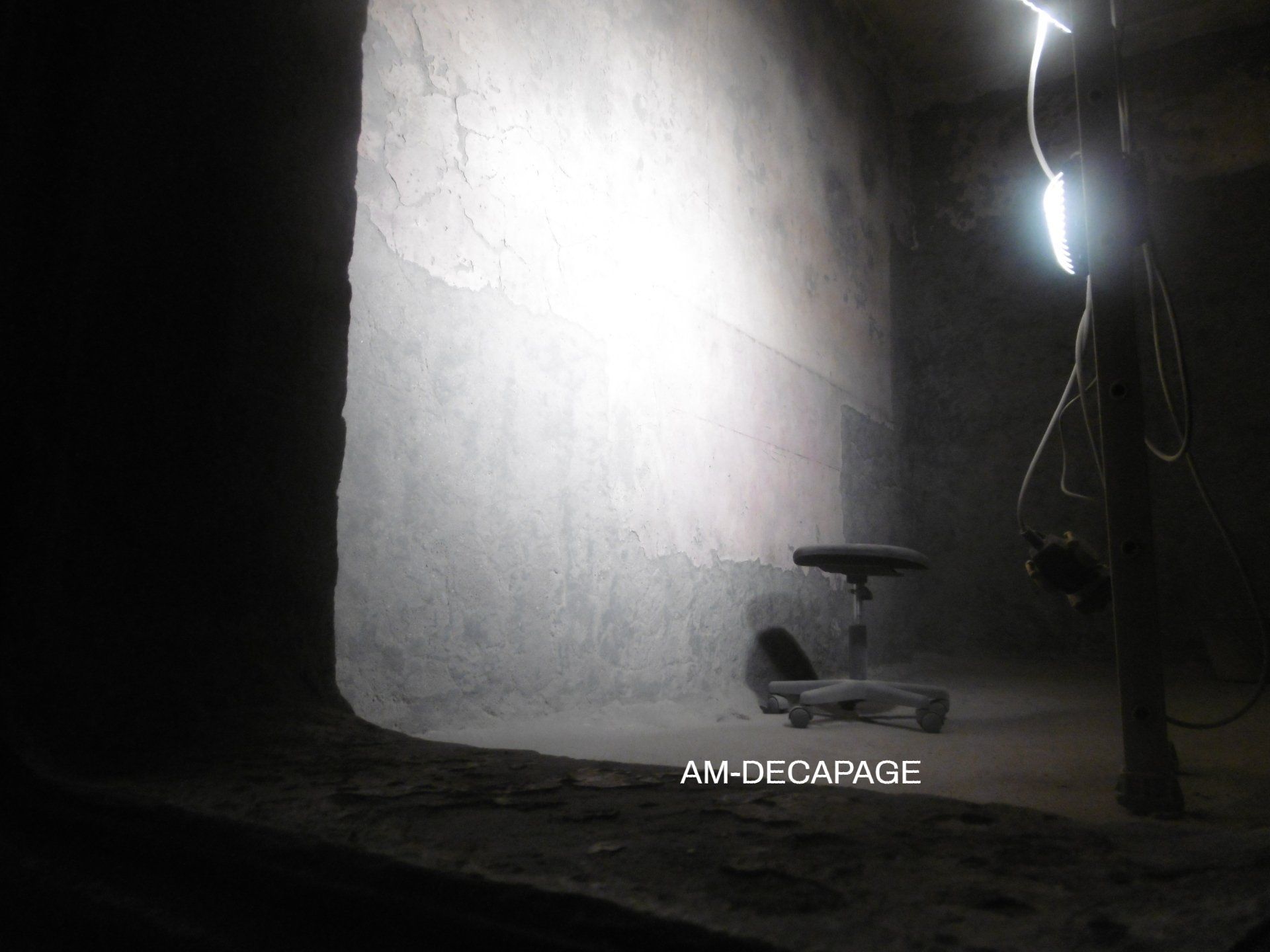 Intérieur de la cuve en béton