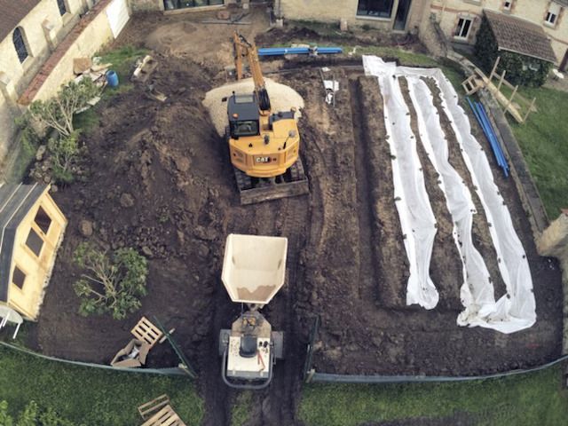 Terrassement d'un jardin