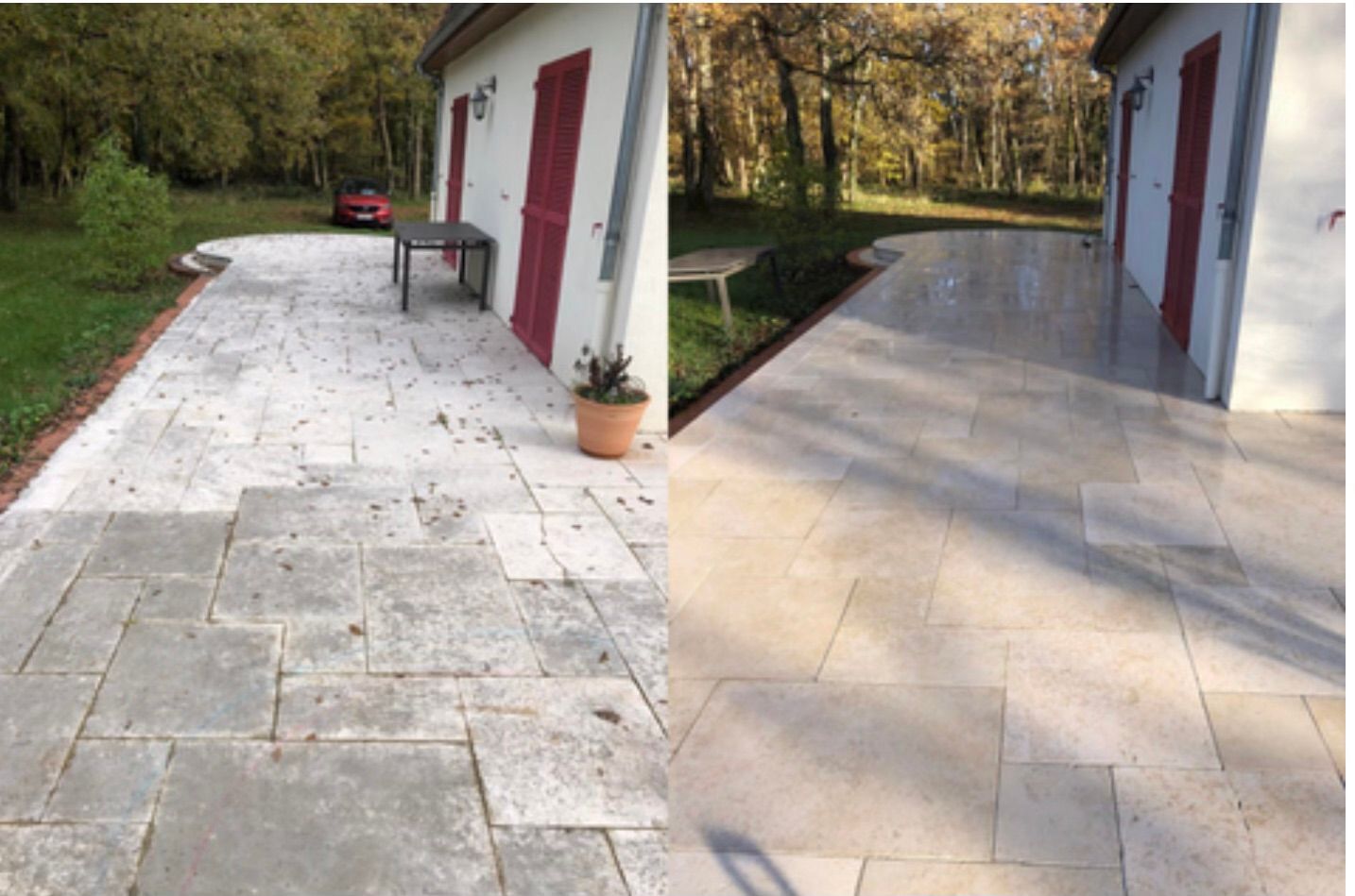 nettoyage terrasse Avant/Après