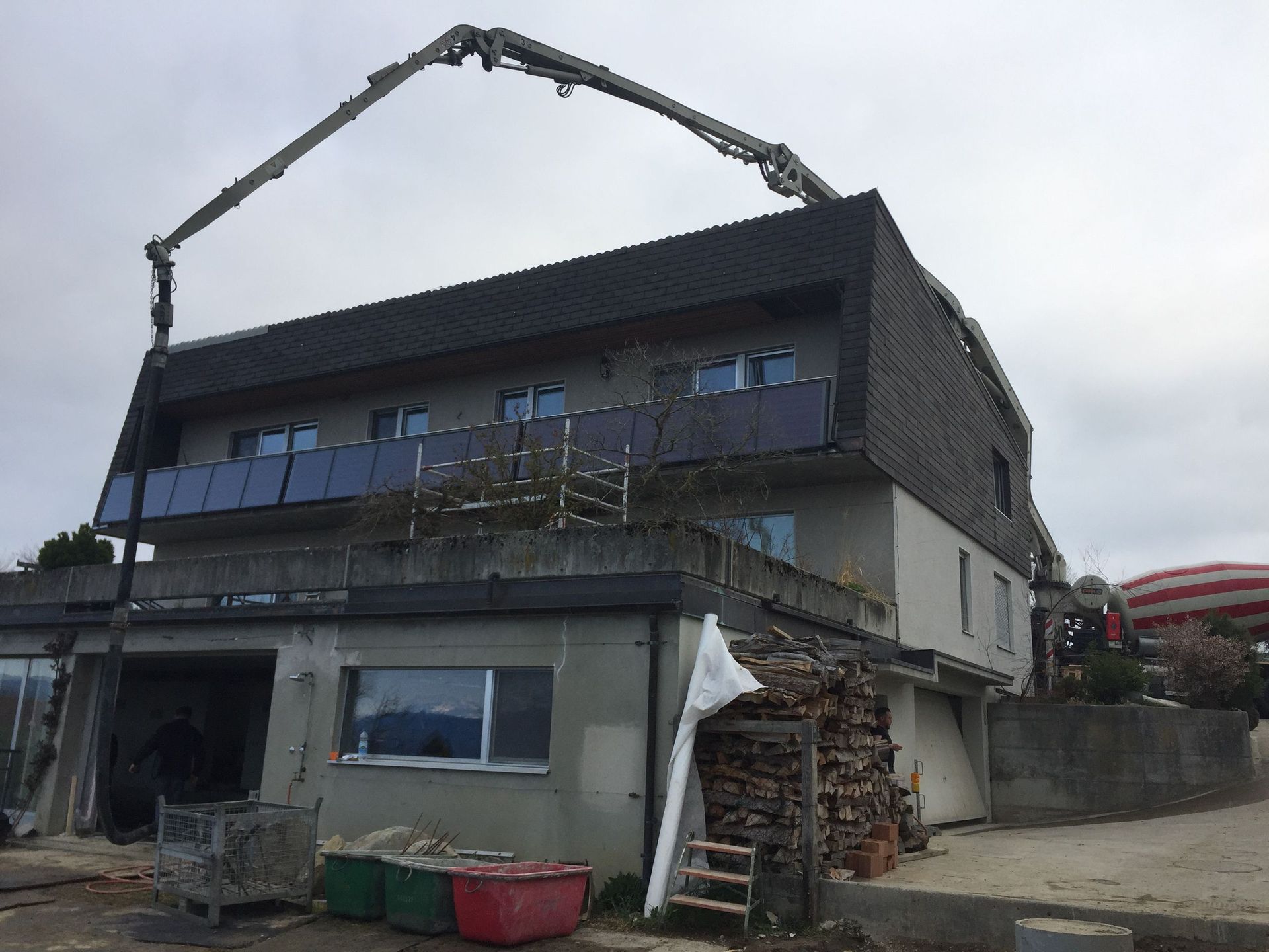 Unsere Fahrmischer-Pumpe im Einsatz