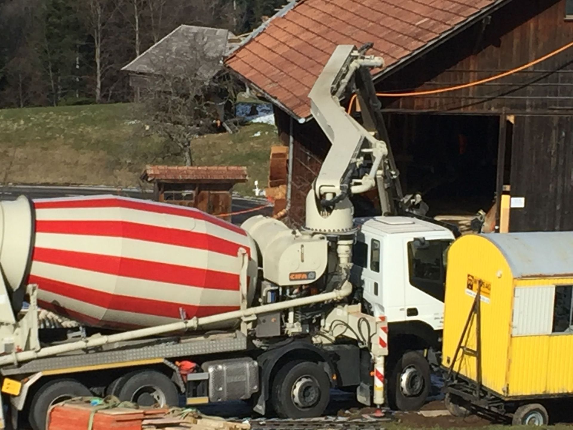 Unsere Fahrmischer-Pumpe im Einsatz