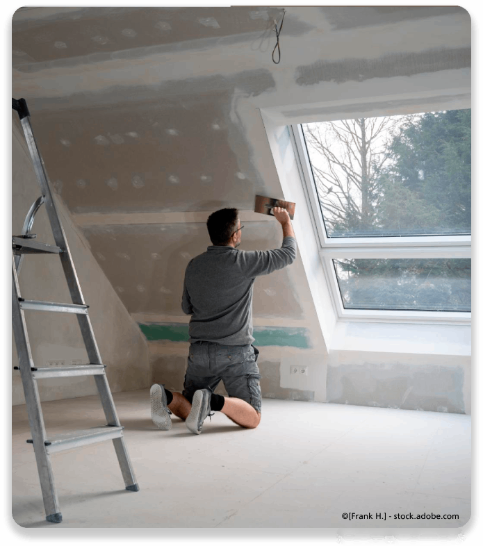 Mitarbeiter bei Trockenbau