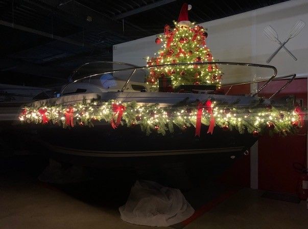Bateau exposé pour noël