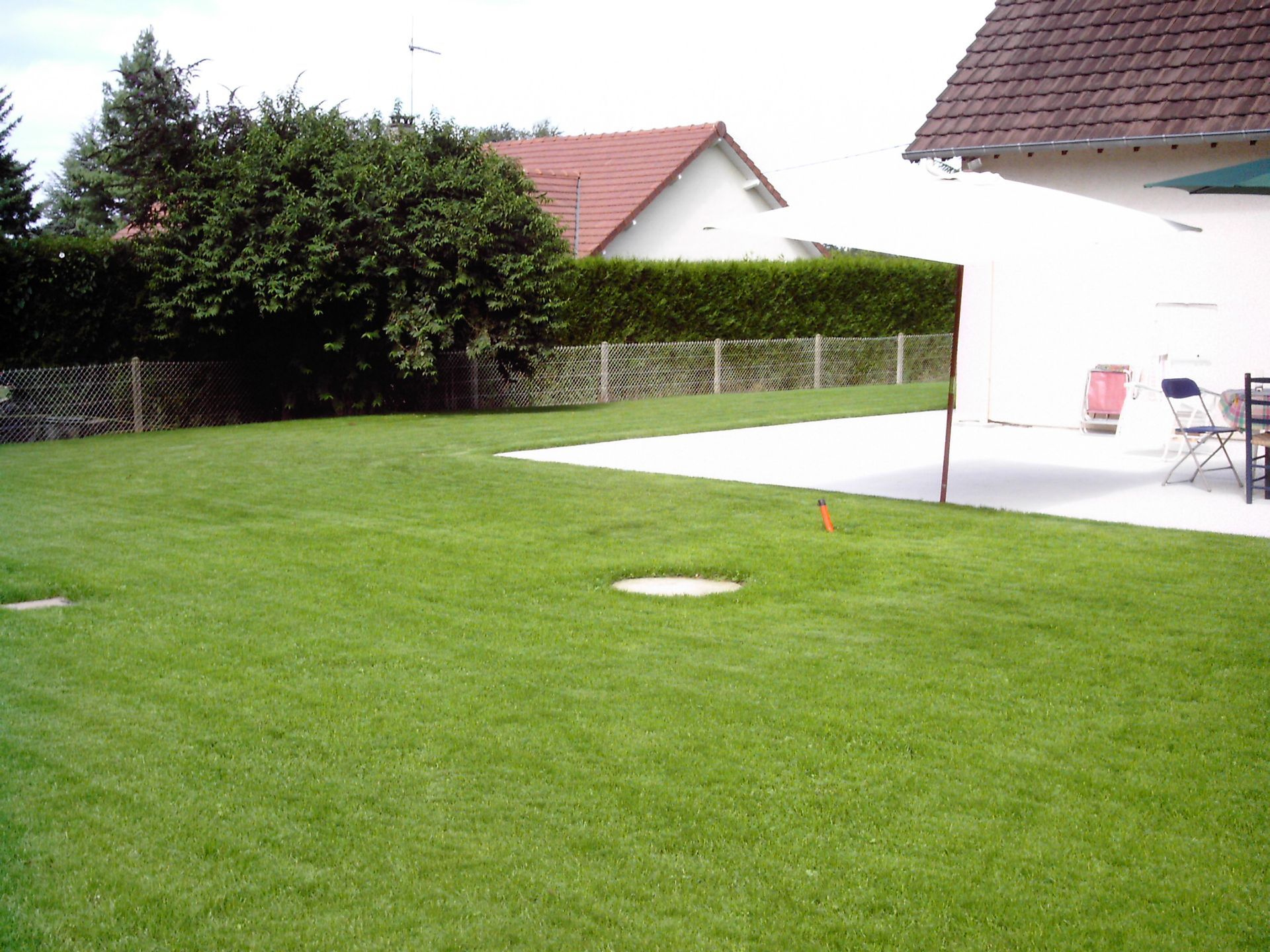 Un jardin plat et tondu