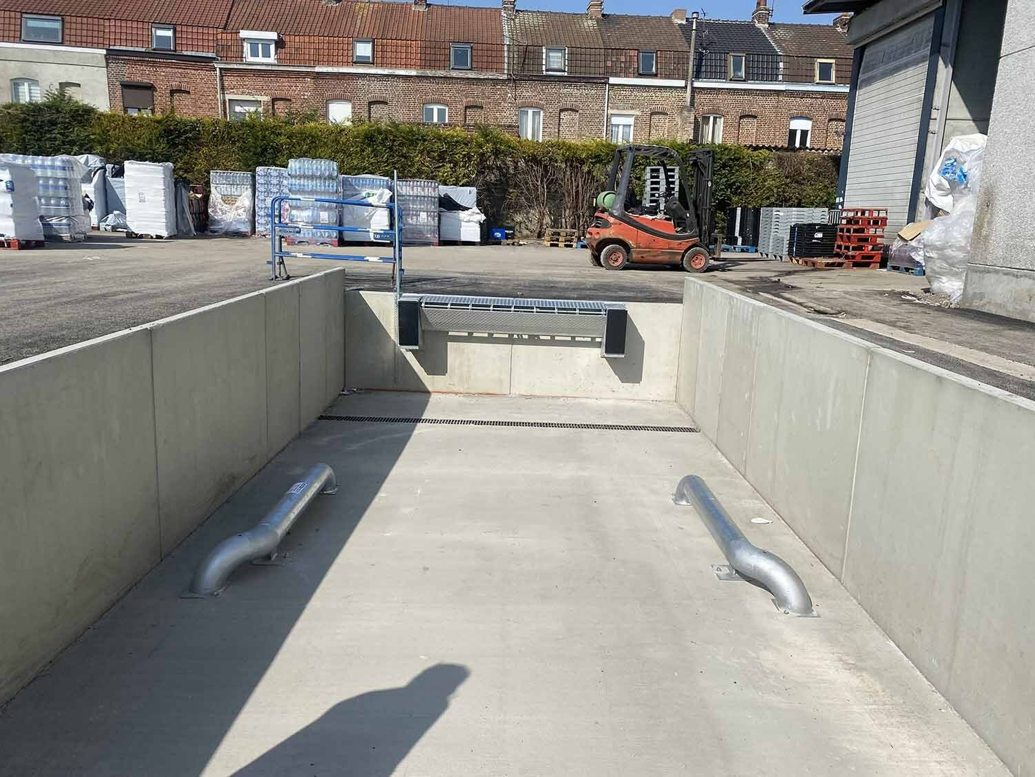 Rampe en béton pour camion