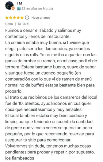 Publicación en redes sociales en español con un párrafo largo de texto negro sobre fondo blanco y un encabezado de perfil en la parte superior.