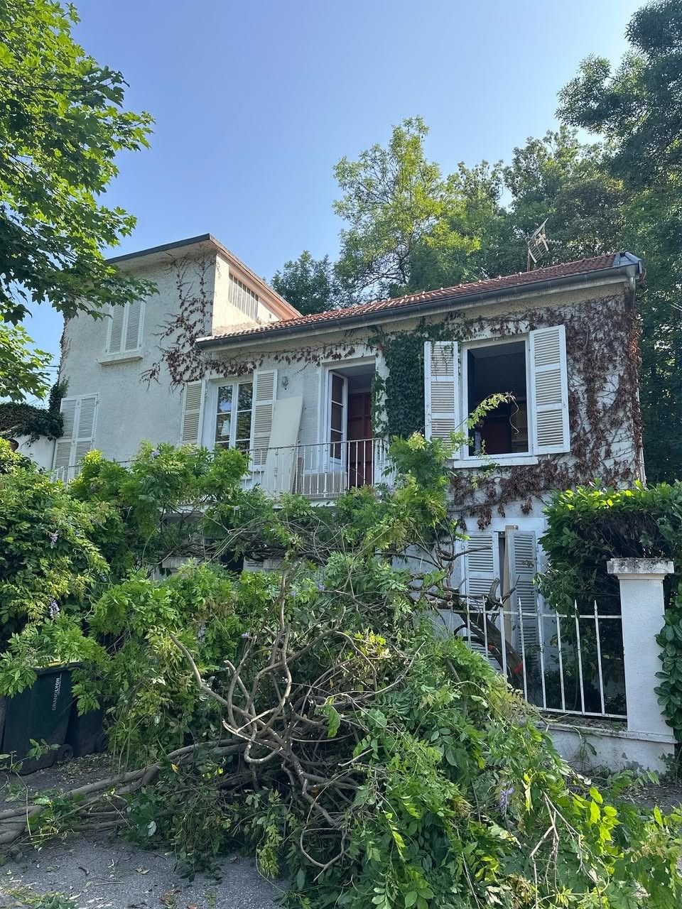 Façade d'une maison d'Écully avant ravalement