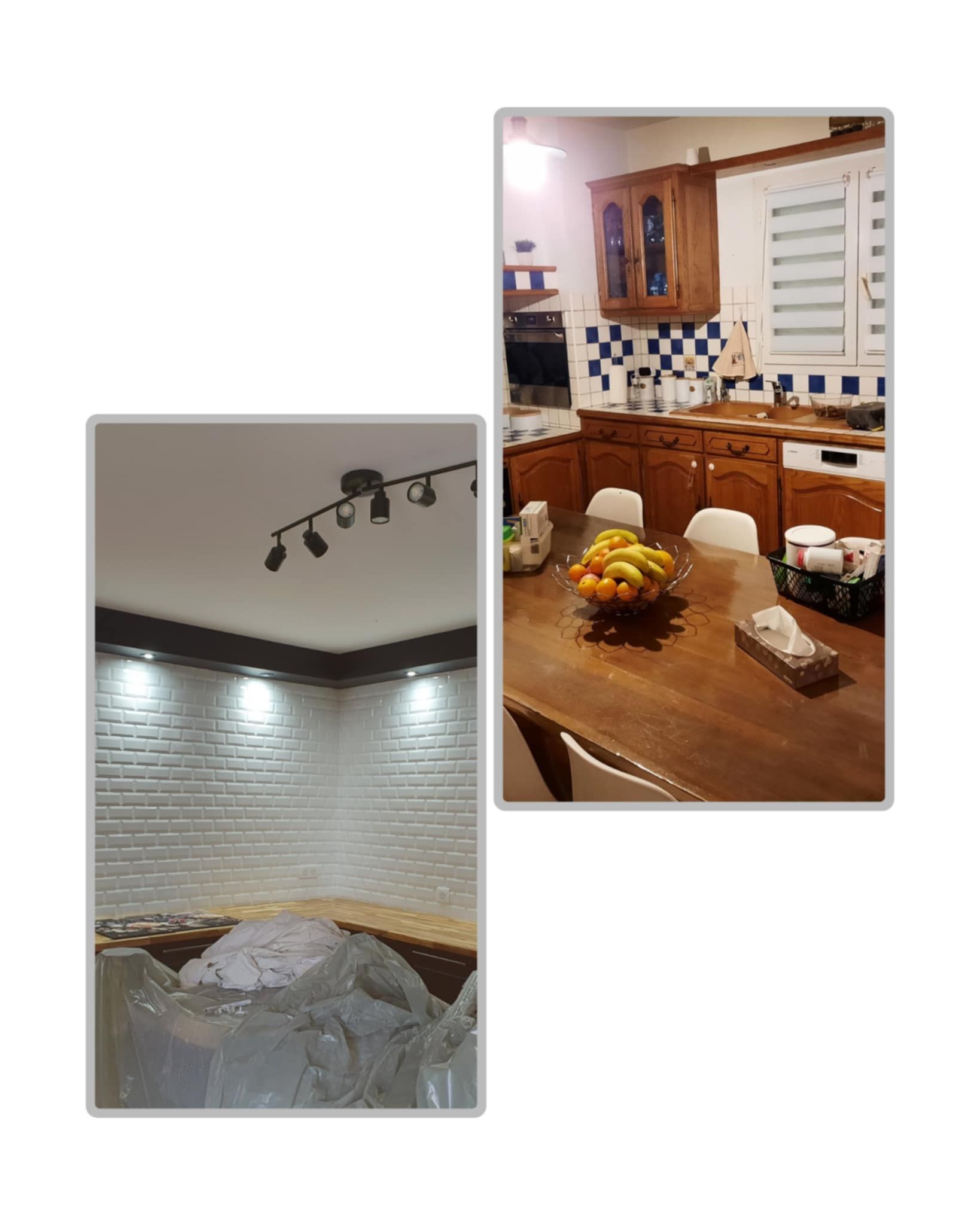 Une cuisine avant et après rénovation