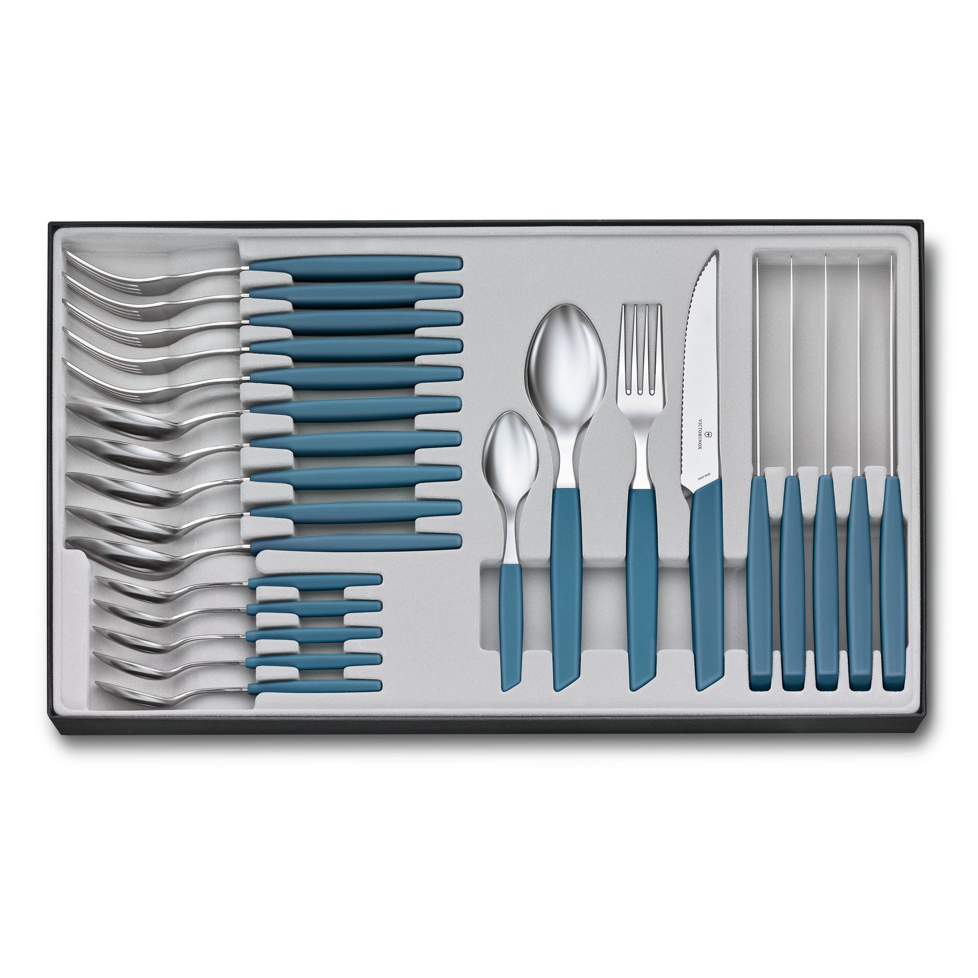 Set service Swiss Moderne Table Set (Steak Knife), 24 ps,. Cornflower Victorinox Au Logis Ameublements