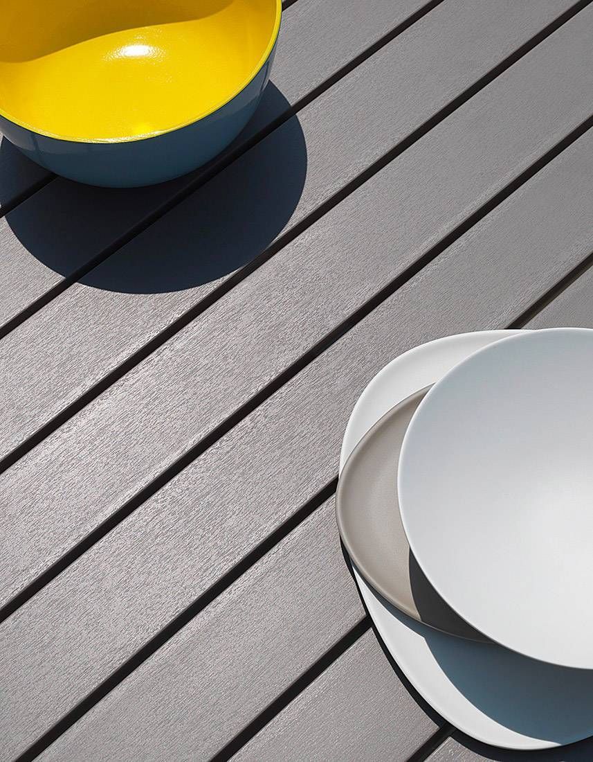 Table de jardin Alloro alu polypropylène fibre de verre extensible 140 Nardi