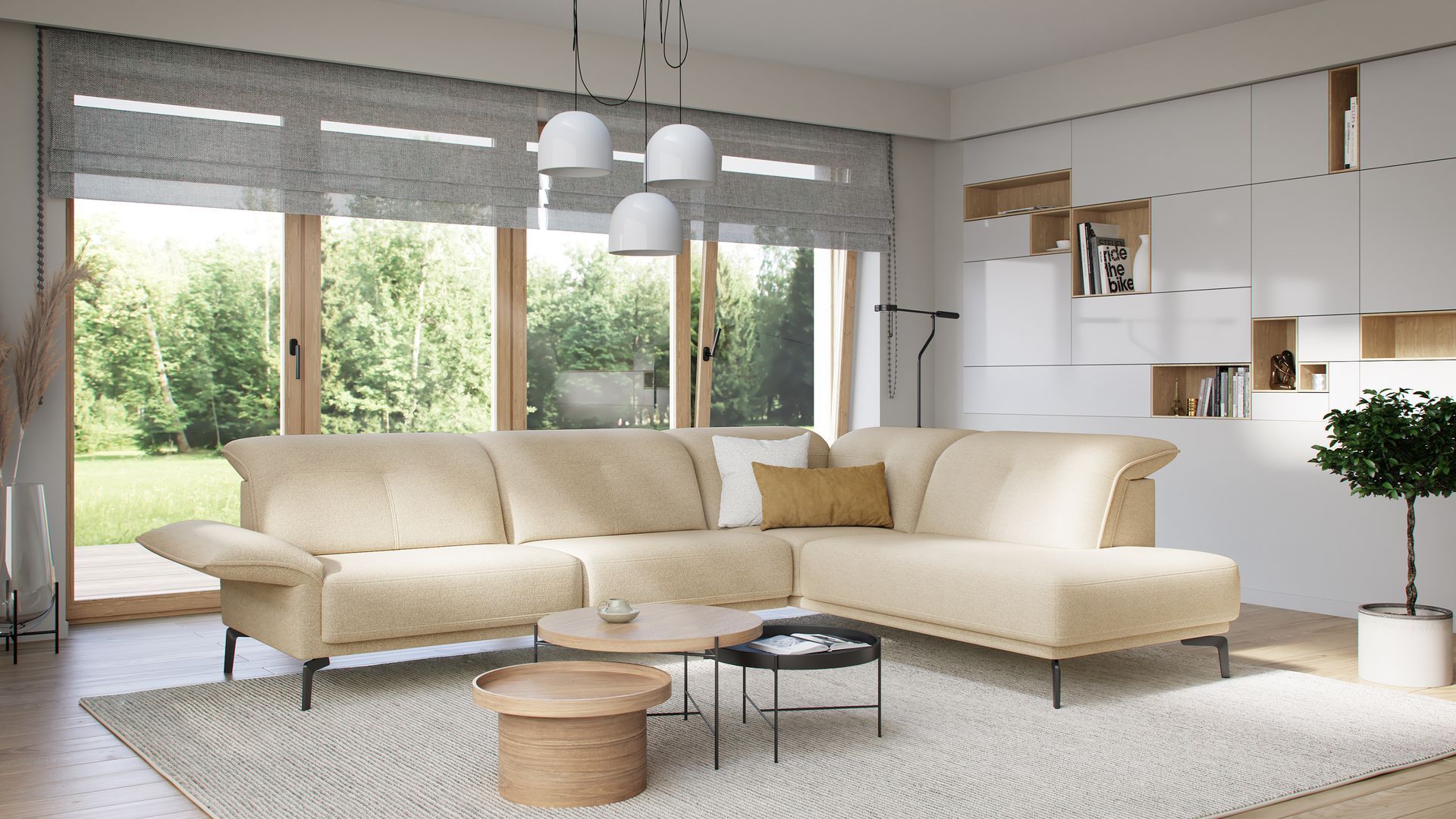 Canapé d'angle Bermuda 260BT220 Tissu Rom Au Logis Ameublements