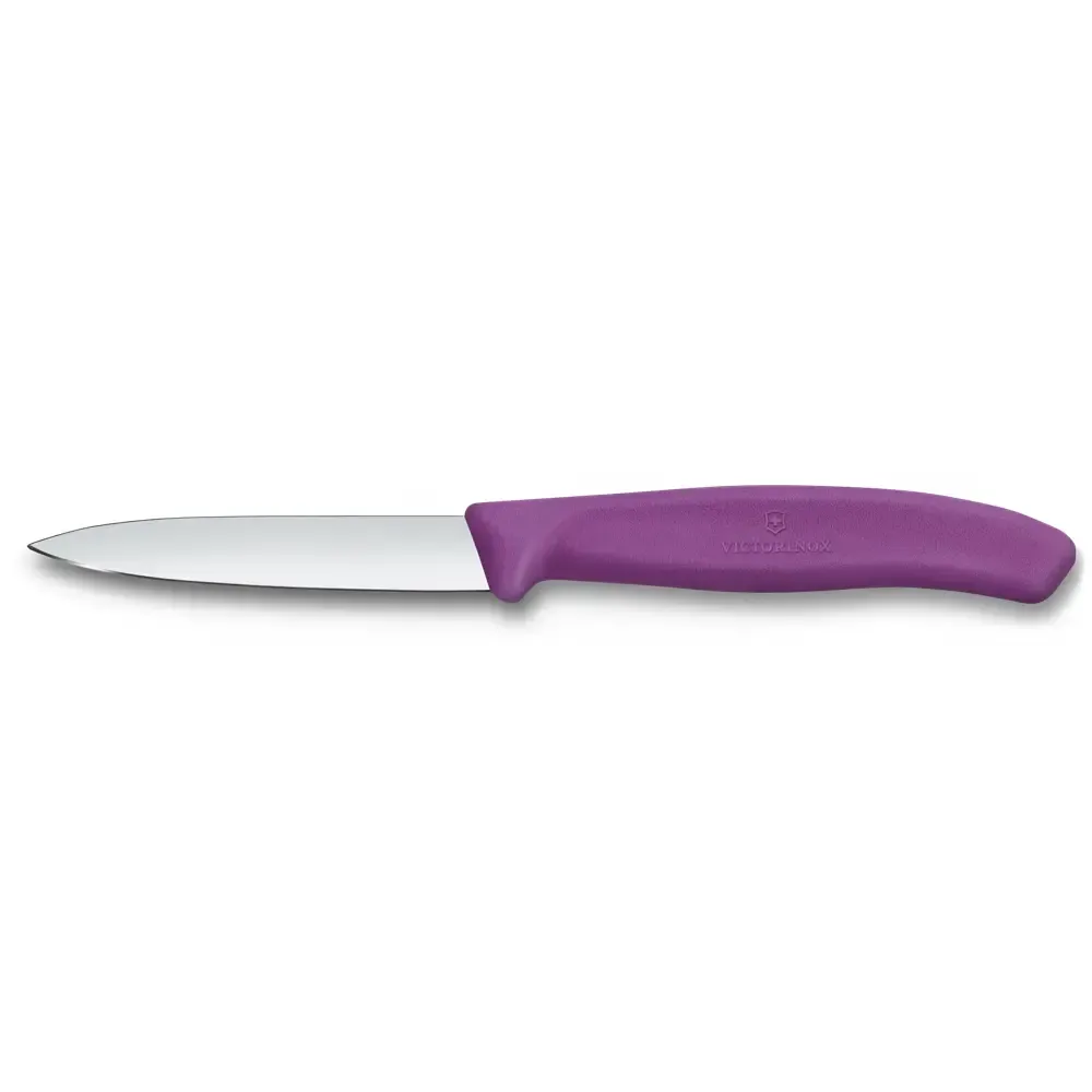 Swiss Classic, couteau d’office, 8 cm, tranchant lisse violet aubergine Victorinox Au Logis Ameublements