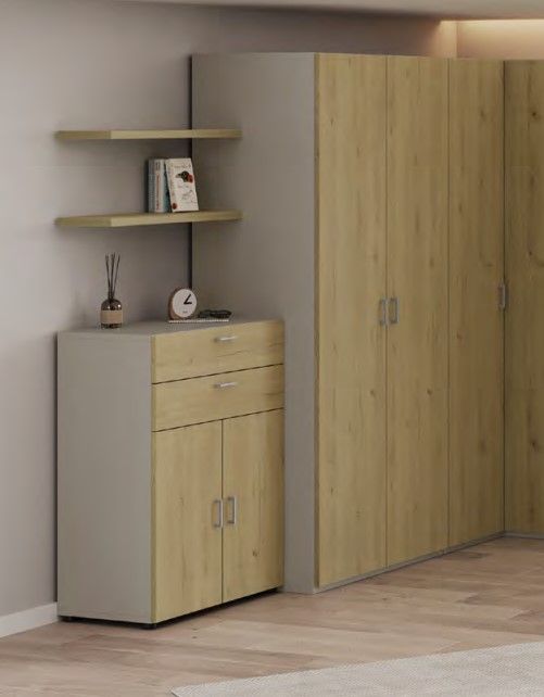 Meuble compact 2 tiroirs 2 portes et 1 rayon 1287-1288 Omlin Window Au Logis Ameublements