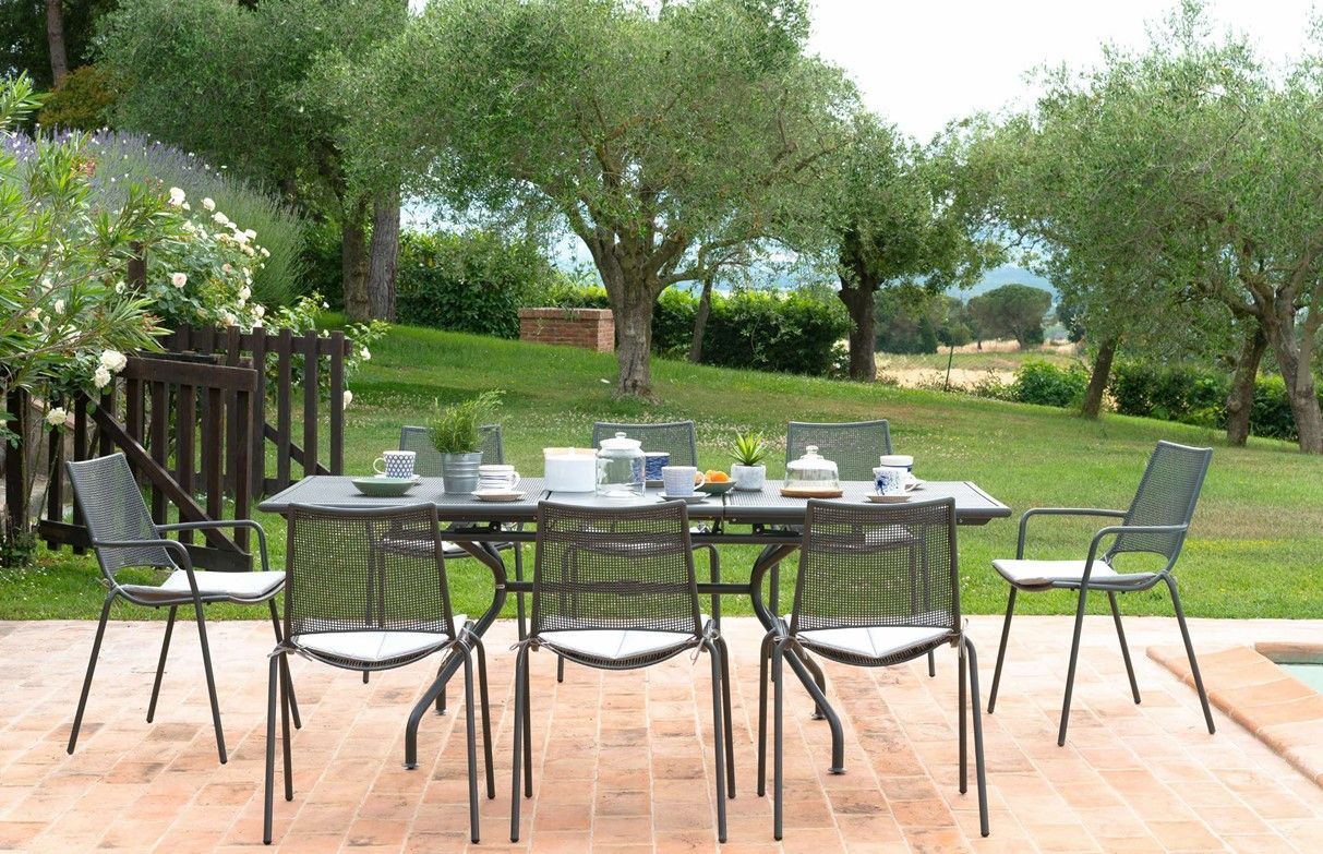 Table de jardin extensible métal Athena Emu Au Logis Ameublements