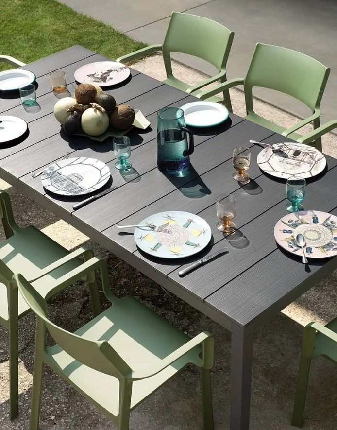 Table de jardin Rio Alu 140 Extensible Nardi Au Logis Ameublements