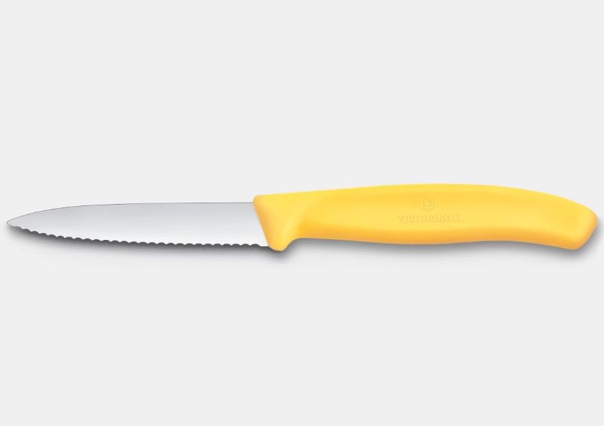 Swiss Classic, couteau d’office, 8 cm, tranchant denté jaune citron Victorinox Au Logis Ameublements
