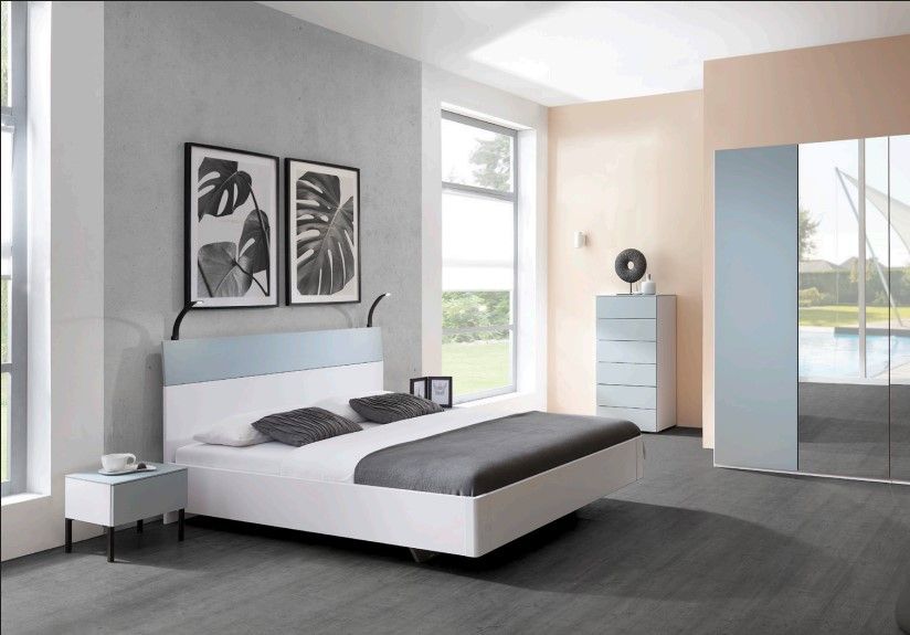 Cadre de lit suspendu avec tête de lit Setup Omlin Au Logis Ameublements