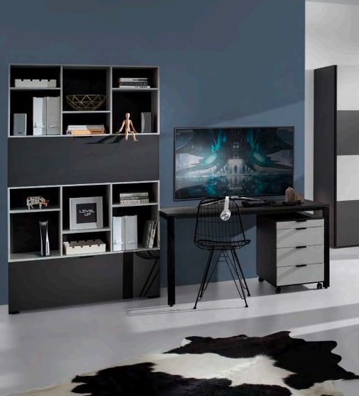 Bureau à pieds en U noir Omlin Au Logis Ameublements