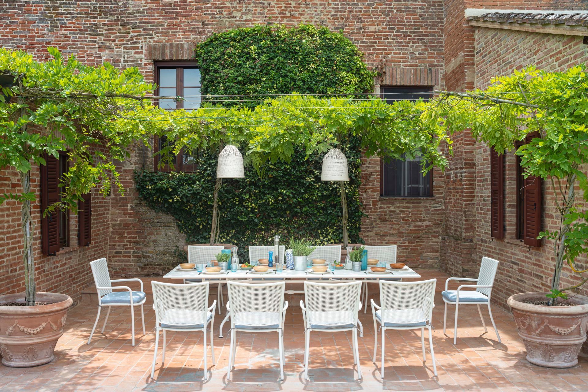 Table de jardin extensible métal Athena Emu Au Logis Ameublements