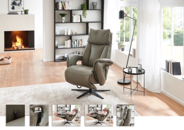 Fauteuil relax électrique HU-EC22138 Hukla Au Logis Ameublements