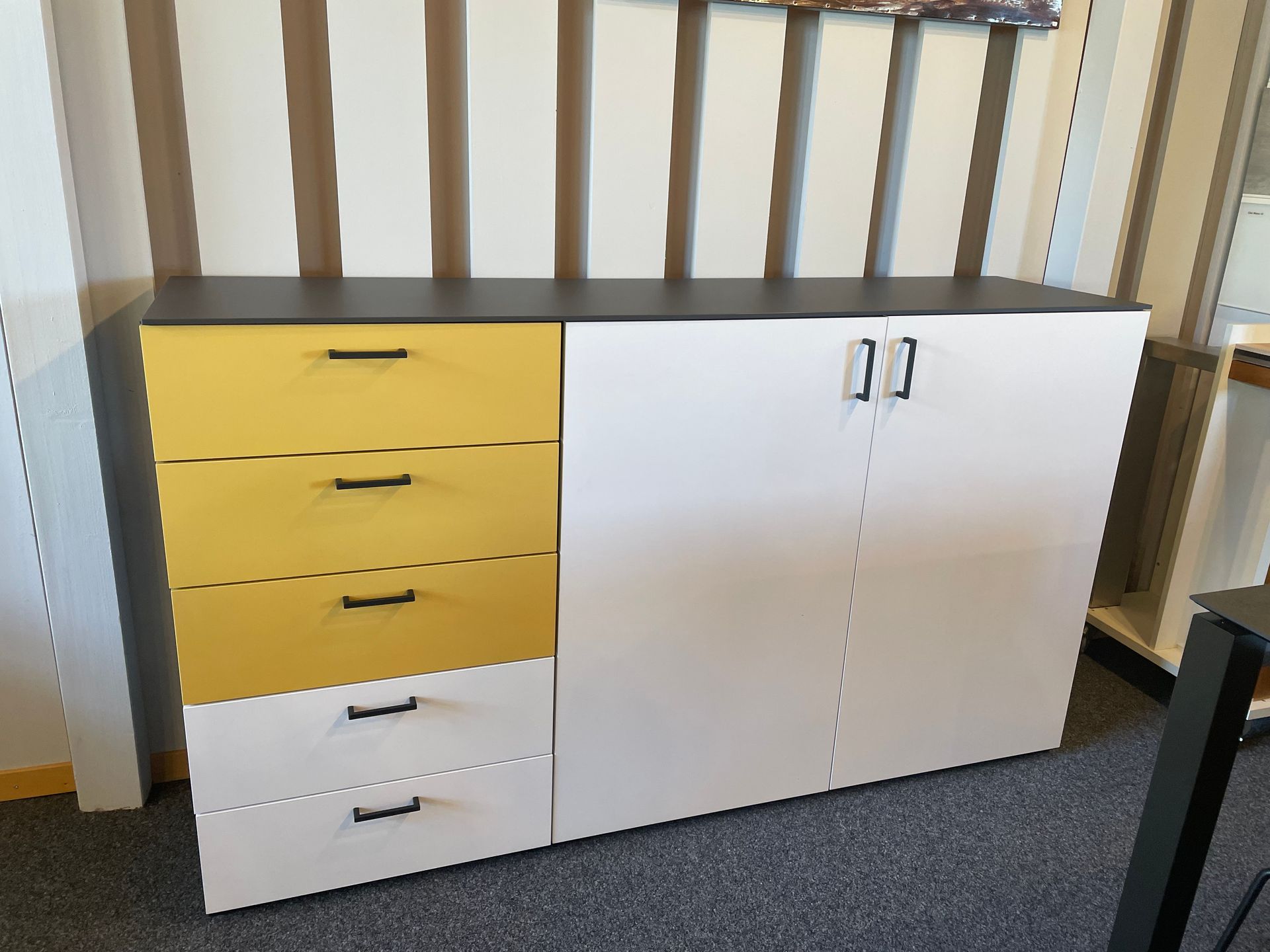 Crédence 5 tiroirs et 2 portes Setup Omlin Au Logis Ameublements