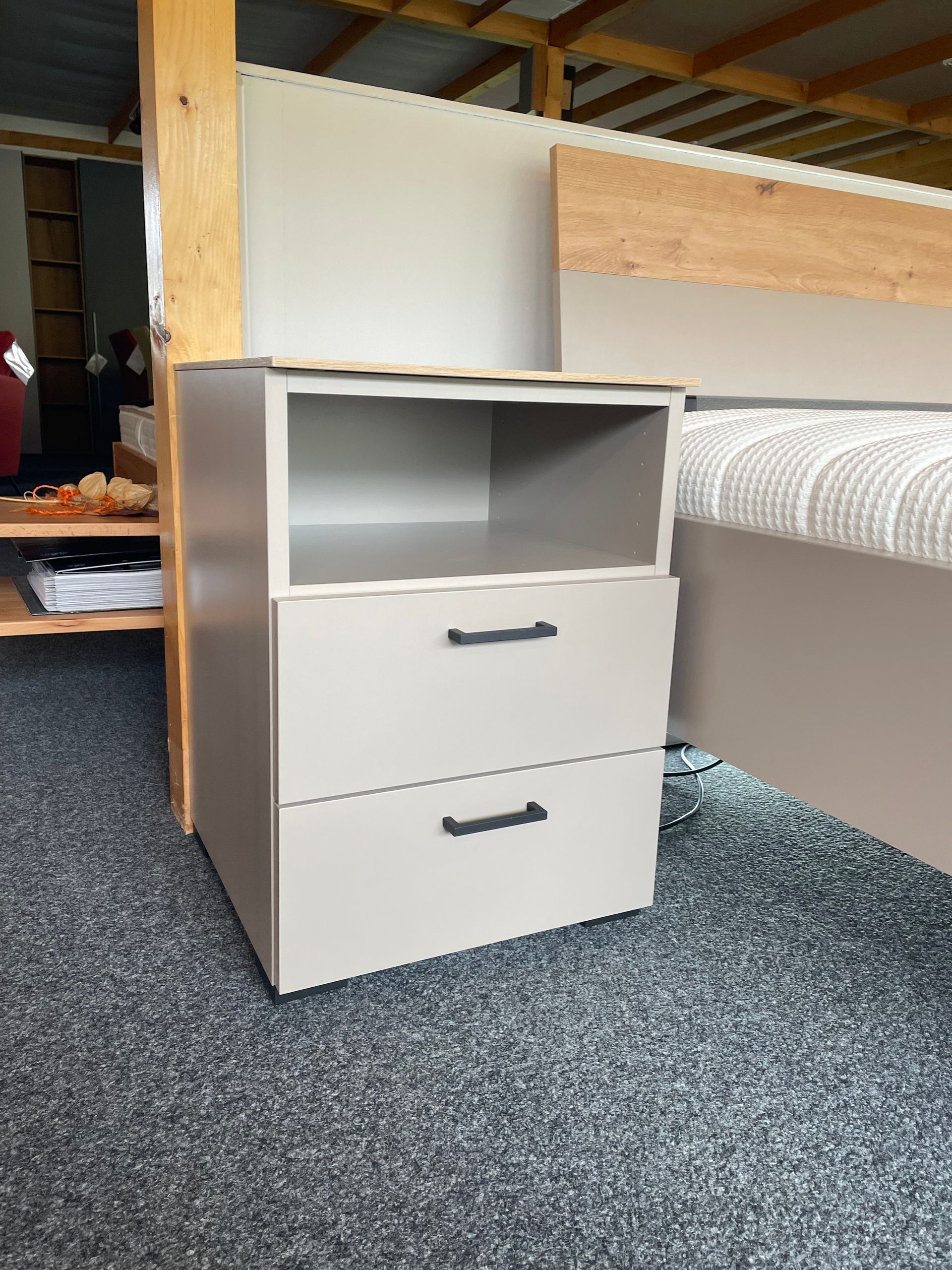 Table de nuit 1 niche et 2 tiroirs Setup Omlin Au Logis Ameublements