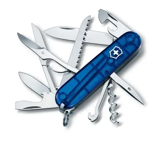 Couteau suisse Huntsman, 91 mm, bleu transparent Victorinox Au Logis Ameublements