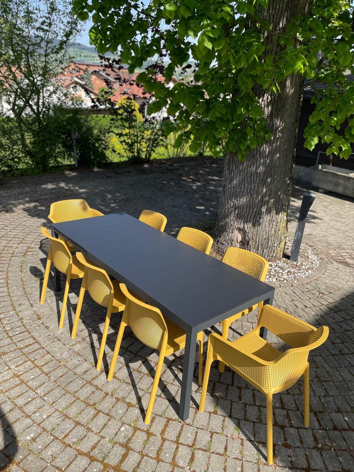 Table Rio Alu Extensible Chaise Bit et Fauteuil Net Nardi Au Logis Ameublements