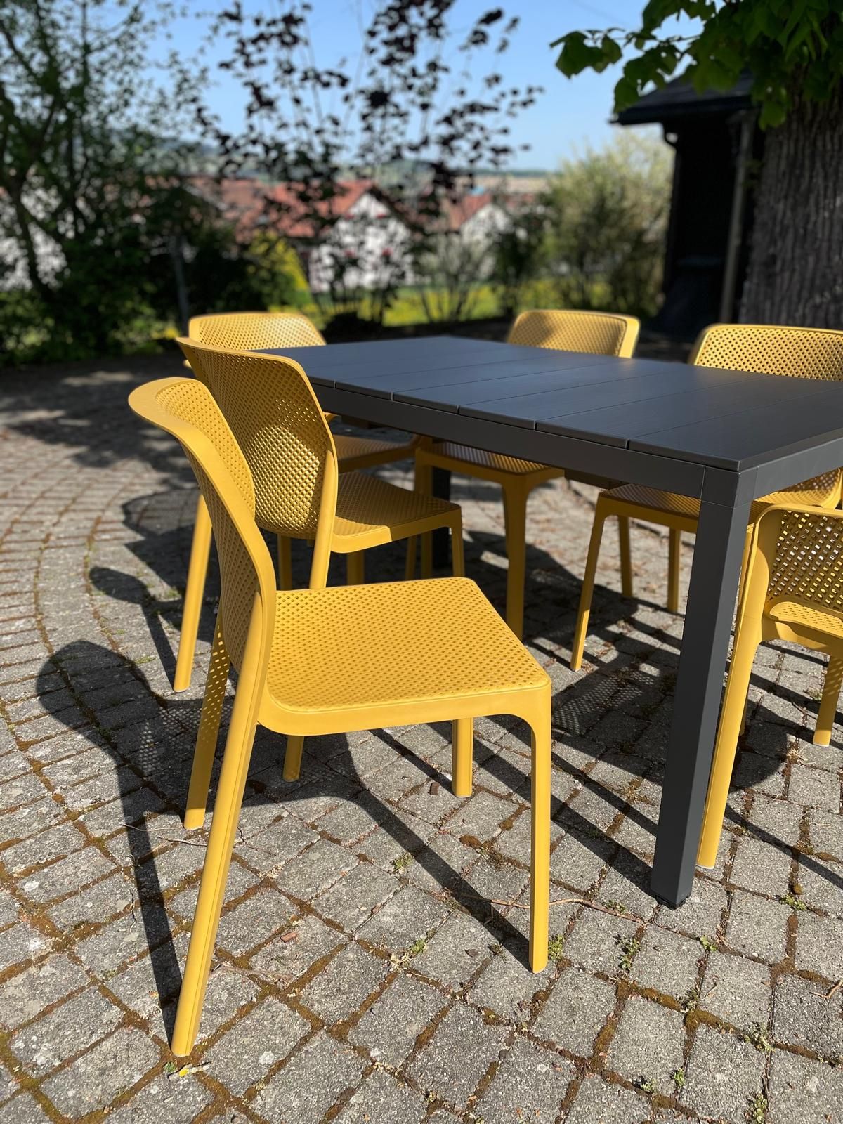 Table Rio Alu Extensible Chaise Bit et Fauteuil Net Nardi Au Logis Ameublements
